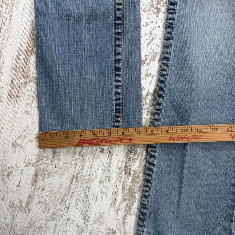 VTG Y2K Aeropostale Chelsea Skinny Bootcut Jean Light Wash Ultra Low Rise 1/2 R - Picture 12 of 13